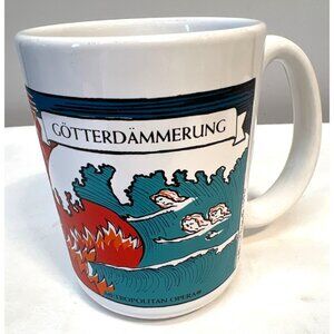 Metropolitan Opera Götterdämmerung Ceramic Mug 1991 With Colorful Artistic Desig